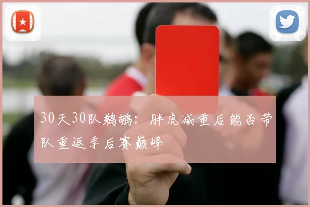 30天30队鹈鹕：胖虎减重后能否带队重返季后赛巅峰